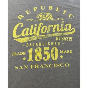 California Republic San Francisco 1850 Graphic T Shirt Men's Medium‎